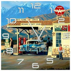 SvS Настенные часы SvS 4002377 Авто на заправке СВС