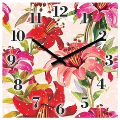 SvS Настенные часы SvS 3501567 Красивые цветы СВС