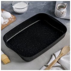Противень 36.5×26×5.5 см, антипригарное покрытие, цвет тёмный мрамор Kukmara