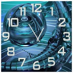 SvS Настенные часы SvS 4001640 Сфера в синей абстракции СВС