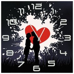 SvS Настенные часы SvS 3502312 Любовь на фоне сердца СВС