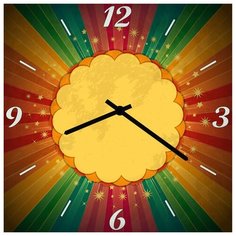 SvS Настенные часы SvS 3502764 Красно-желто-зеленый рисунок СВС