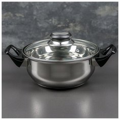 Кастрюля 1,9 л Astell, 18 см, капсульное дно, стеклянная крышка