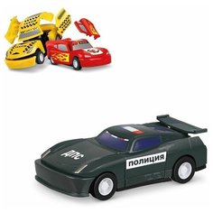 Машина TotalCrash, инерц.мех-зм, при столкновении разлетается на части, черн. Пламенный мотор