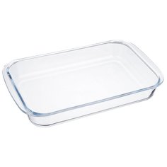 Форма для запекания жаропрочная прямоугольная, с ручками, стекло, 34х21х5см, 2л/// 825-004 Satoshi Kitchenware