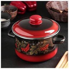 Кастрюля 3 л "Рябинушка", рисунок микс Сибирские товары