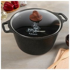 Кастрюля Granit ultra, 8 л, со стеклянной крышкой, АП линия Kukmara