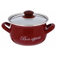 Кастрюля «Бордо» 2,1 л, стеклянная крышка Интерос