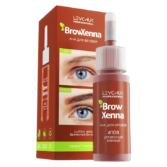 BrowXenna Хна для бровей во флаконе концентрат шатен #108 древесный винный