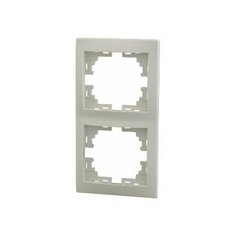 Рамка 2-м Мира верт. крем. LEZARD 701-0300-152