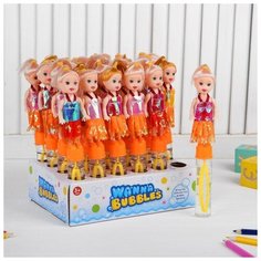 Мыльные пузыри "Кукла" светлая 2,5х2,5х19,5 см 4291463 Сима ленд