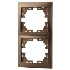 Рамка 2-м Мира верт. свет. корич. LEZARD 701-3100-152