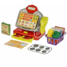 Игрушка Играем вместе Касса Три Кота с набором продуктов, свет и звук