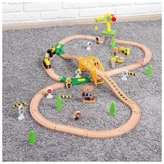 Железная дорога с краном 10х56х31 см 4623919 Сима ленд