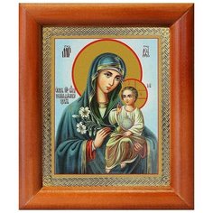 Икона Божией Матери "Неувядаемый Цвет", рамка 8*9,5 см Соборъная лавка