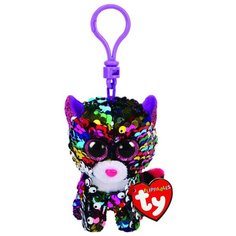 Игрушка-брелок TY Flippables Леопард Dotty в пайетках 10 см
