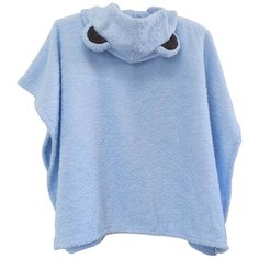 BabyBunny Полотенце пончо Мишка банное 71х115 см голубое