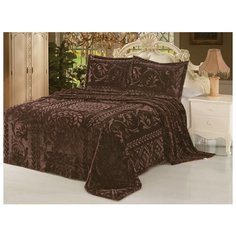 Покрывало меховое "Vermont", евро, 220x240 см, цвет шоколадный, арт. DCT100-8 Tango