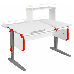 Стол детский ДЭМИ White-Double СУТ 25-01Д 120x82 см белый/красный/серый
