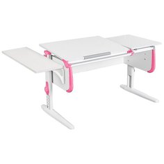 Стол детский ДЭМИ White-double СУТ-25-01К 145x55 см белый/розовый/белый