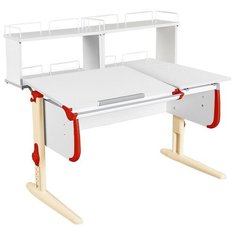 Стол детский ДЭМИ White-Double СУТ 25-01Д2 120x82 см белый/красный/бежевый