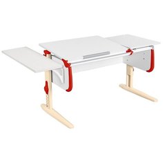 Стол детский ДЭМИ White-double СУТ-25-01К 145x55 см белый/красный/бежевый
