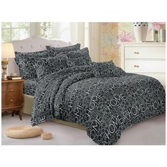 КПБ Cleo полисатин "Art Color" полуторный 145*215*1(±5) 150*220*1(±5) 70*70*2(±2) 15/018-AC