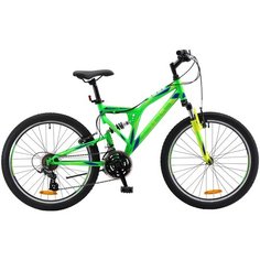 Подростковый горный (MTB) велосипед STELS Mustang V 24 V020 (2018) зеленый 16" (требует финальной сборки)