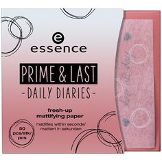 Essence матирующие салфетки Prime & Last Daily Diaries Fresh-up Mattifying Paper 50 шт. 01 slay all day