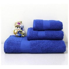 Полотенце махровое 70х140 ярко-синий 450 гр. Узбекистан, , шт Баракат Текс