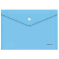 Berlingo Папка-конверт на кнопке Starlight, А4, 180 мкм, прозрачная, пластик голубой