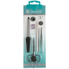 Набор (пилка;палочка деревянная;ножницы;пинцет) (baa-78) Zinger
