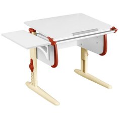 Стол детский ДЭМИ White-Стандарт СУТ-24-01К 100x55 см белый/красный/бежевый
