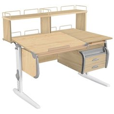 Стол детский ДЭМИ White-Double СУТ-25-04Д2 120x88 см клен/серый/белый