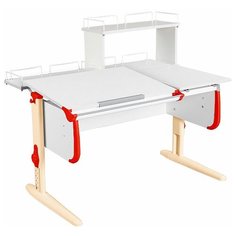 Стол детский ДЭМИ White-Double СУТ 25-01Д 120x82 см белый/красный/бежевый