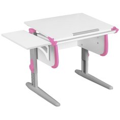 Стол детский ДЭМИ White-Стандарт СУТ-24-01К 100x55 см белый/розовый/серый