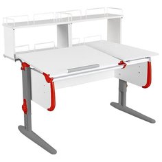 Стол детский ДЭМИ White-Double СУТ 25-01Д2 120x82 см белый/красный/серый