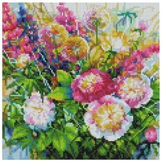 Набор для творчества Белоснежка алмазная мозайка на раме Июньский полонез 30 на 30 см