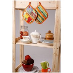 Мари Санна Прихватка Орнамент и полосы цвет: желтый br55646 (18х18 см)