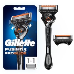 Бритвенный станок Gillette Fusion5 ProGlide Flexball ,черный/серебристый, сменные кассеты 2 шт.