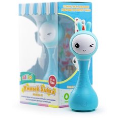 Интерактивная развивающая игрушка alilo Умный зайка R1, синий