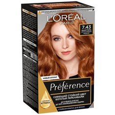 LOreal Paris Preference стойкая краска для волос, 7.43, Шангрила