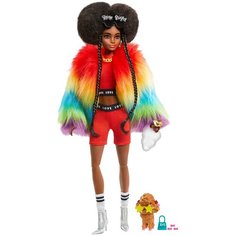 Кукла Barbie Экстра в радужном пальто, 29 см, GVR04