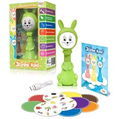Интерактивная развивающая игрушка BertToys Зайчик Няня, зеленый