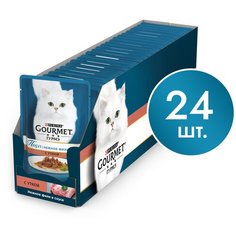 Влажный корм для кошек Gourmet Перл Нежное филе, с уткой 24 шт. х 85 г (кусочки в соусе)