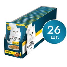 Влажный корм для кошек Gourmet Перл Желе де-люкс, с курицей 26 шт. х 75 г (кусочки в желе)