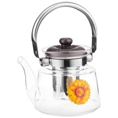 LR06-11 Заварочный чайник LARA <800мл> боросиликатное стекло, стальной фильтр, складная ручка