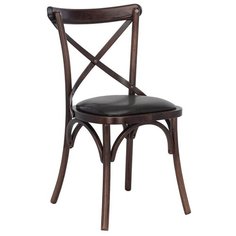 Стул Leset Грид мягкий, Тёмный орех, экокожа Шоколад