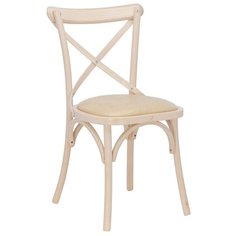 Стул Leset Грид мягкий, Белёный дуб, экокожа Ваниль