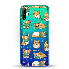 Силиконовый чехол Корги в масках на Huawei P40 Lite E Andy & Paul